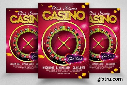 CM - 10 Casino Night Flyers Bundle 2324191