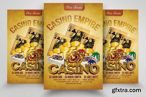 CM - 10 Casino Night Flyers Bundle 2324191