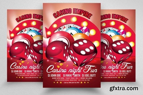 CM - 10 Casino Night Flyers Bundle 2324191