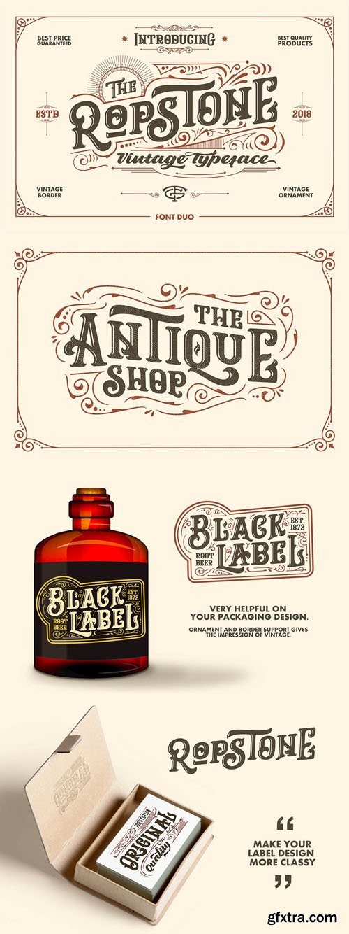 Ropstone Vintage Style & Bold Display Font