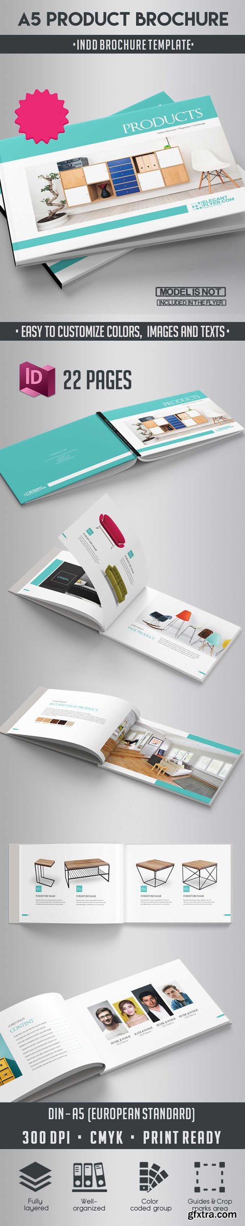 A5 Product Catalog Brochure INDD Template