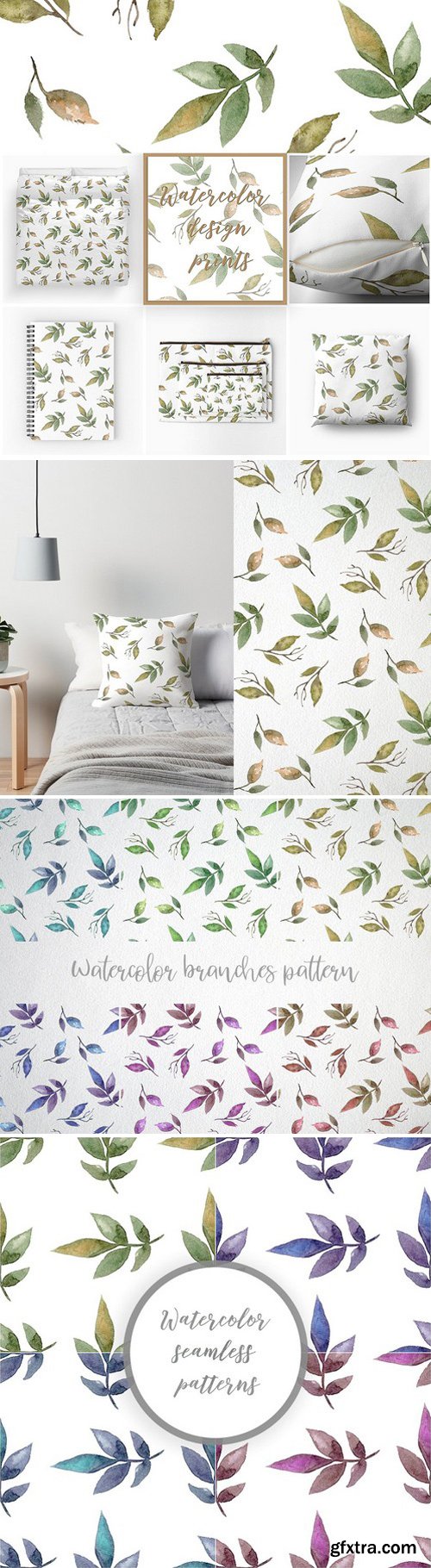 CM - Watercolor branches pattern 2320238