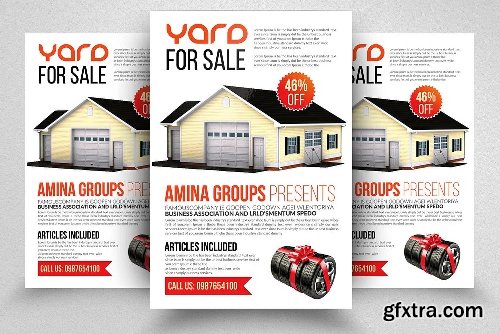 CreativeMarket Yard Sale Print Template Flyer 2297756