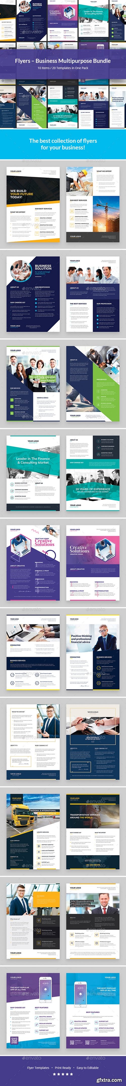 Graphicriver - Flyers – Business Multipurpose Bundle 10 in 1 21024745