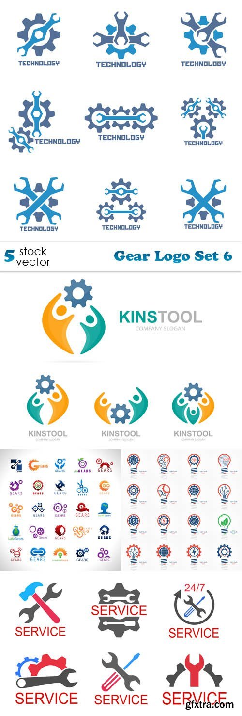 Vectors - Gear Logo Set 6