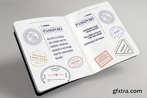 Passport Booklet Photo Realistic MockUp