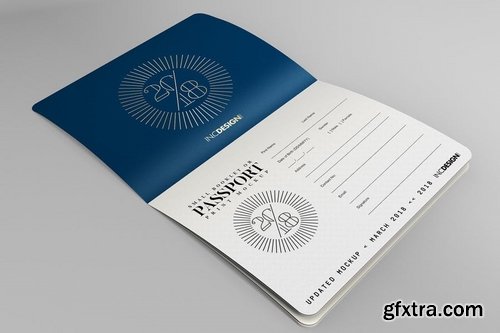 Passport Booklet Photo Realistic MockUp