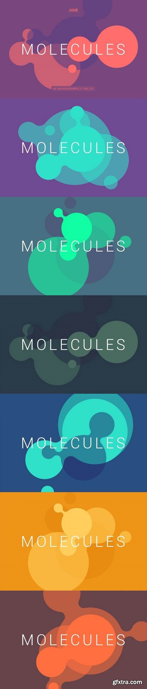 Molecules | Flat Backgrounds | Vol. 01