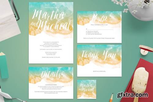 Watercolor Wedding Invitation