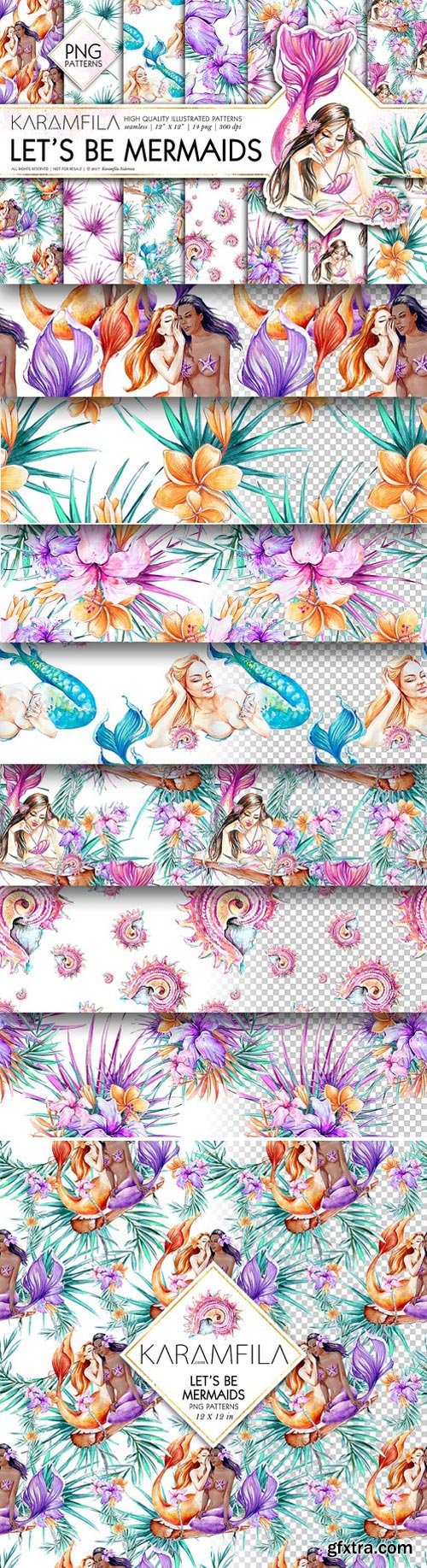 CM - Let\'s Be Mermaids PNG Patterns 1605126