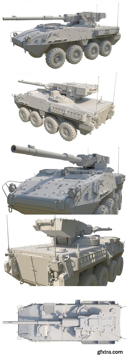 Stryker 1128 MGS LP 3D Model