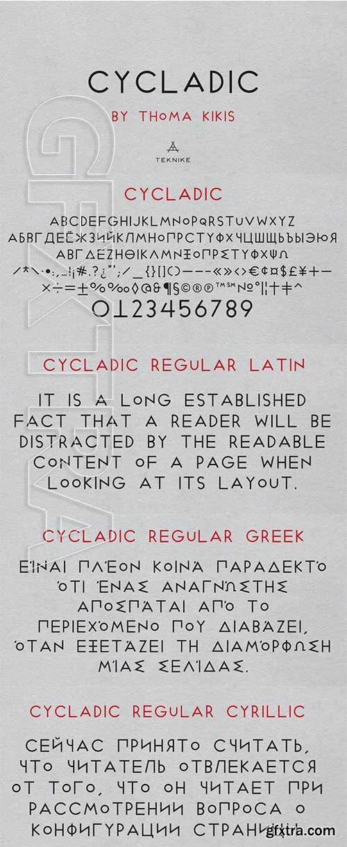 Cycladic font family