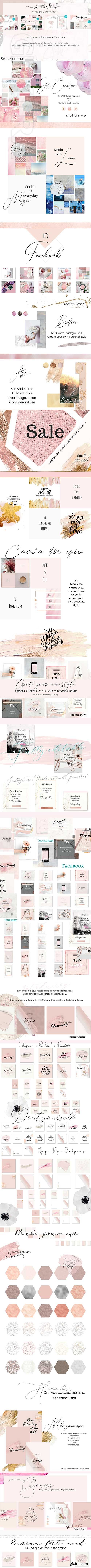 CreativeMarket - 4 in 1 Canva for you - Social media 2368772