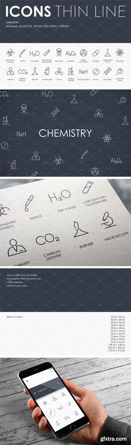 CM - Chemistry Thinline Icons 2268971