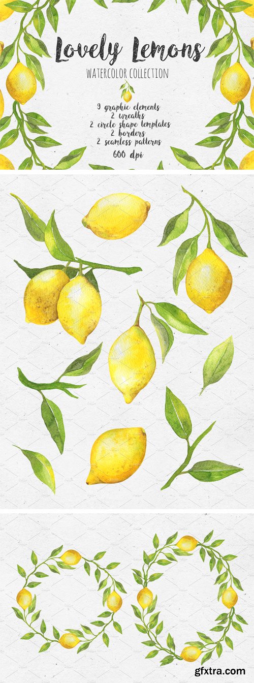 CM - Lovely Lemons. Watercolor Collection 2317329