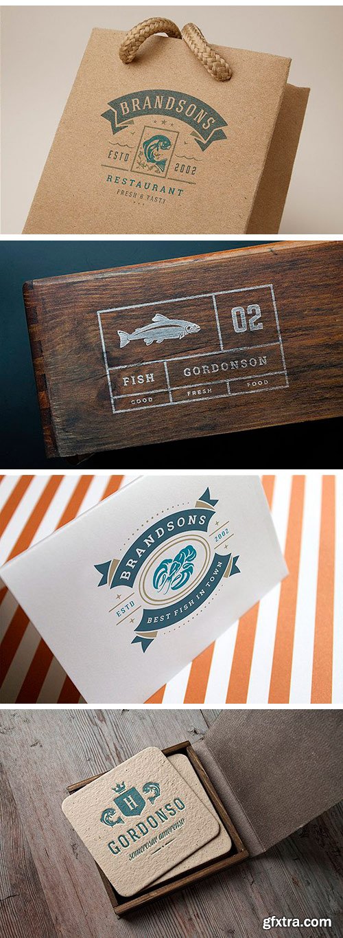 CM - 18 Seafood Logos & Badges 2316336