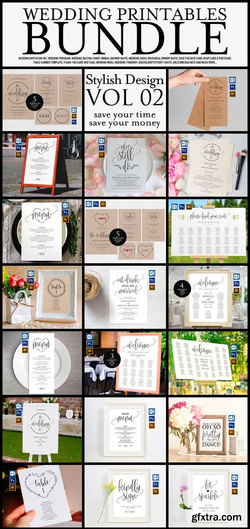 CM - Wedding Printables Bundle Style. 2 2295942