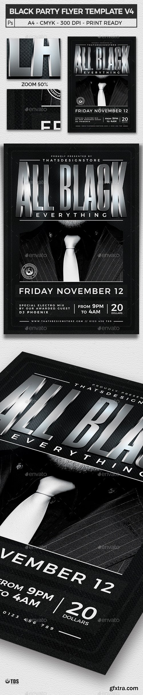 Graphicriver - Black Party Flyer Template V4 21598215