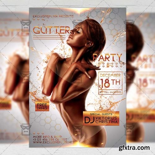 Glitter Night – Club A5 Flyer Template