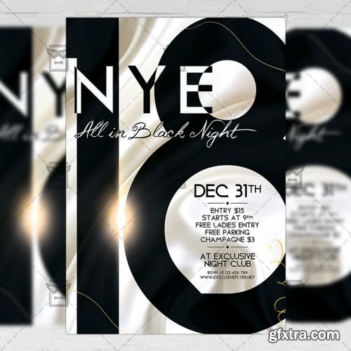 NYE 2018 – Seasonal A5 Flyer Template