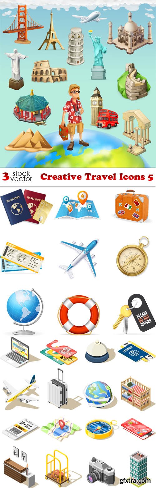 Vectors - Creative Travel Icons 5