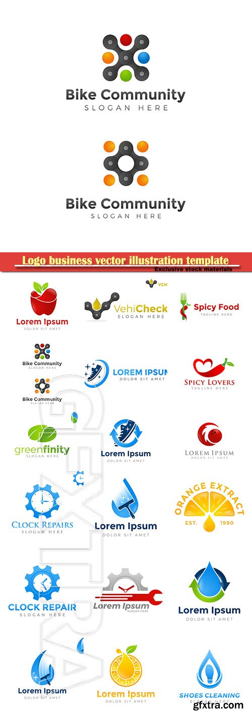 Logo business vector illustration template # 85