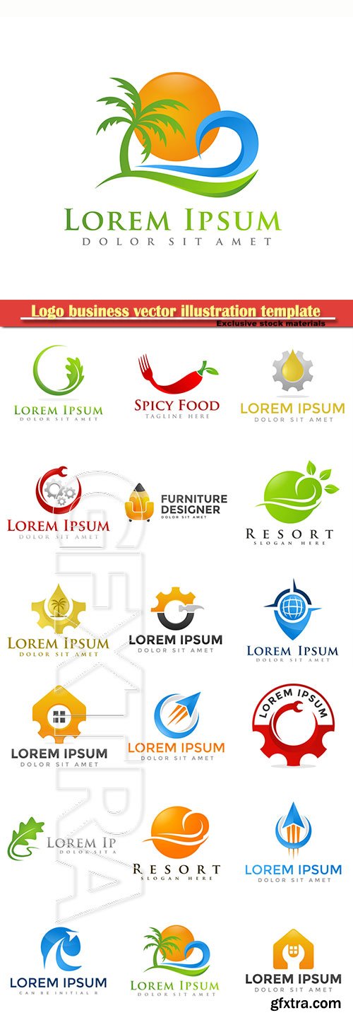 Logo business vector illustration template # 86