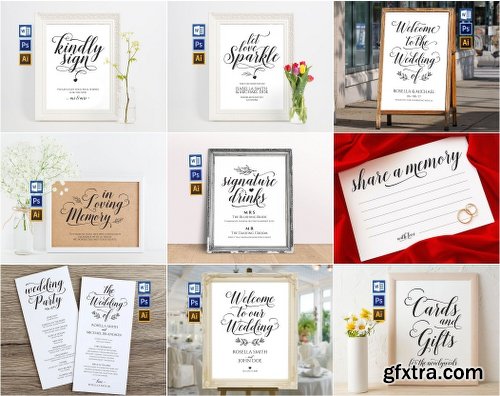 CreativeMarket Wedding Printables Bundle Style. 9 2301925