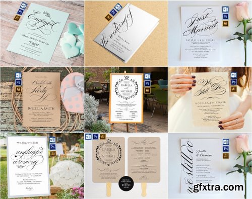 CreativeMarket Wedding Printables Bundle Style. 4 2296697