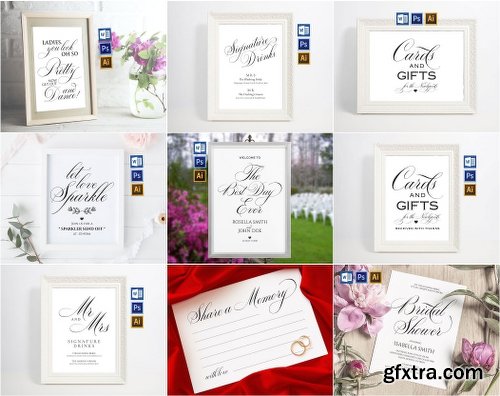 CreativeMarket Wedding Printables Bundle Style. 4 2296697