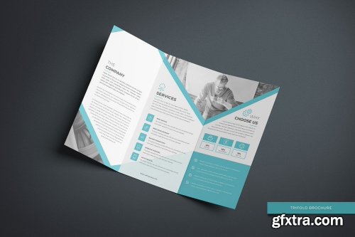 CreativeMarket Trifold Brochure 2296592