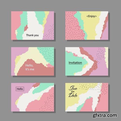 Gift card invitation birthday banner flyer business card 25 EPS