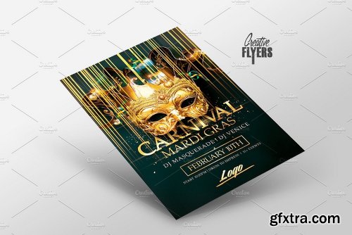 CreativeMarket Mardi Gras | Carnival Flyer 2296577