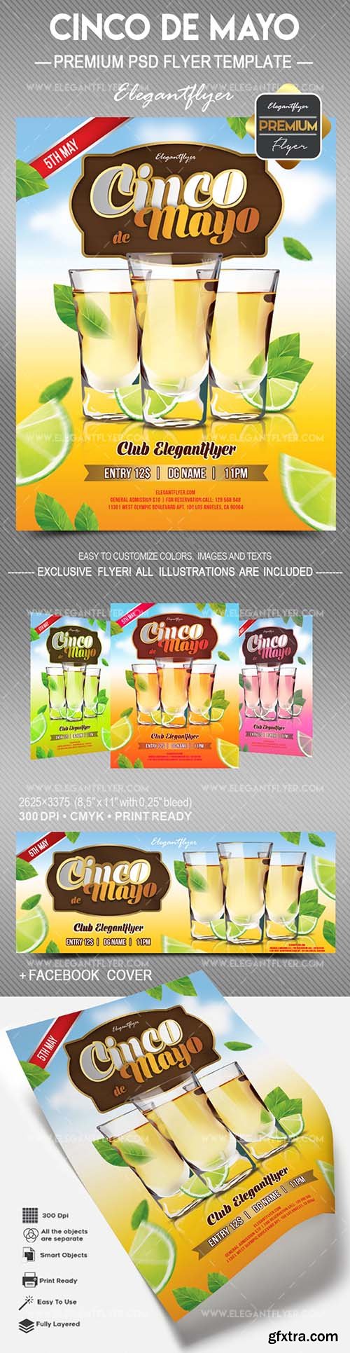 Cinco de Mayo v02 – Flyer PSD Template + Facebook Cover