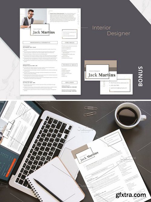 CM - Easy-to-Edit Resume: Interior Design 2322602