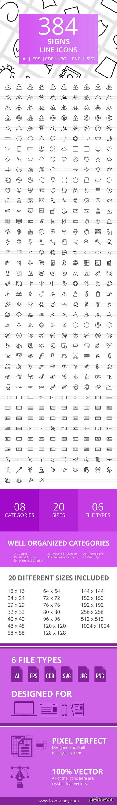 CM - 384 Sign Line Icons 2321755