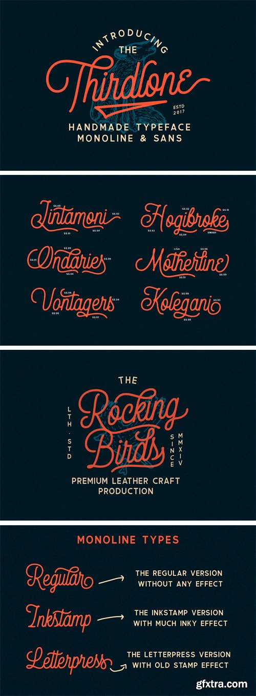 CM - Thirdlone Font Duo & Vector Pack 2315238