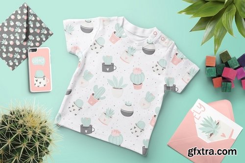 CM - Cute cactus and lettering set 2319494