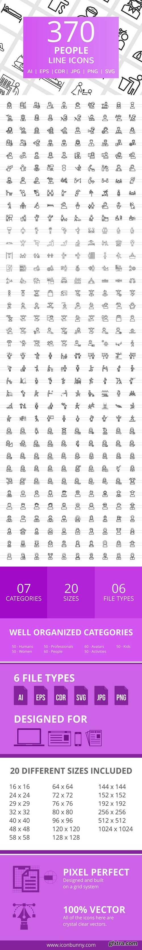 CM - 370 People Line Icons 2321735