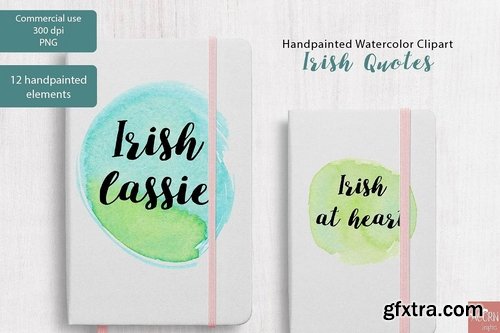 CM - Irish Quotes Watercolor Clipart PNG 2319826