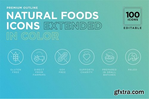 CM - Natural Food icons package 2325352