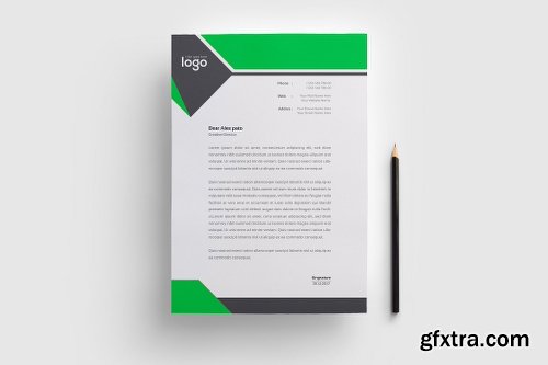 CreativeMarket Letterhead Template 2296641