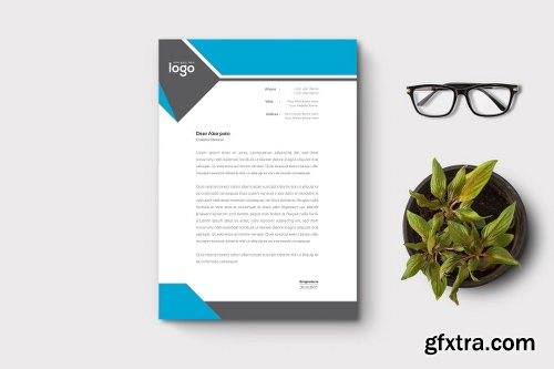 CreativeMarket Letterhead Template 2296641