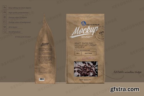 CreativeMarket KRAFT PAPER BAG MOCKUP LEFT FRONT 225971