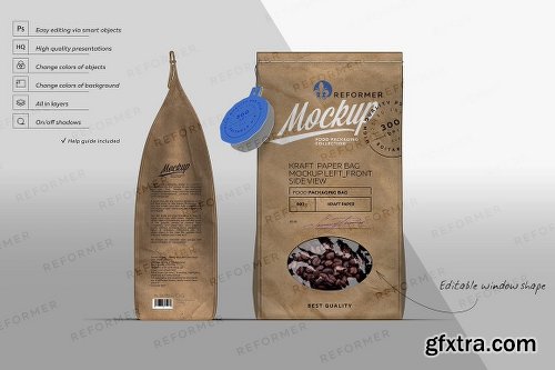 CreativeMarket KRAFT PAPER BAG MOCKUP LEFT FRONT 225971