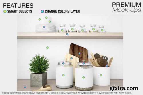 CreativeMarket Kitchen Accessories Set 2207097