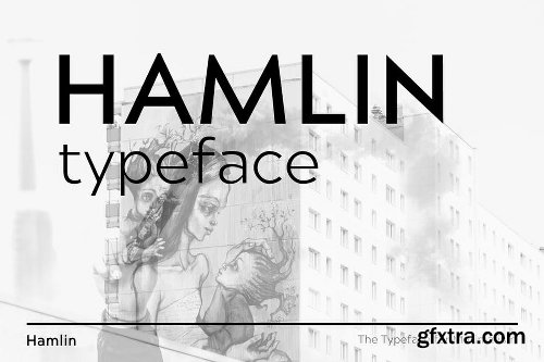 HAMLIN - Minimal Geometric Typeface + Web Fonts - 6 Fonts