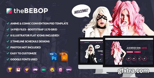 ThemeForest - The Bebop Anime and Comic Convention PSD Template - 10089339