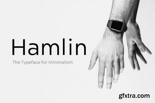 HAMLIN - Minimal Geometric Typeface + Web Fonts - 6 Fonts