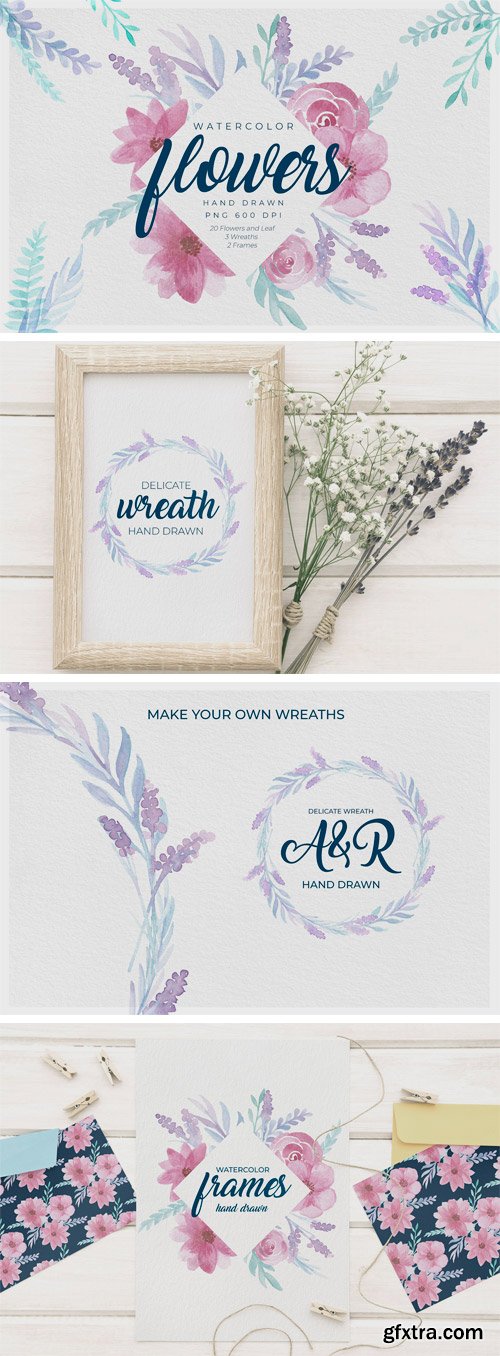 CM - Delicate Watercolor Floral Graphics 2272529